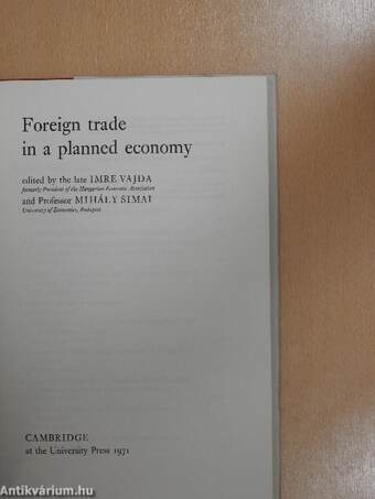 Foreign trade in a planned economy