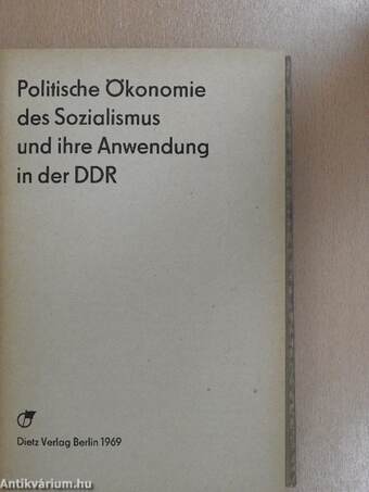 Politische Ökonomie des Sozialismus und ihre Anwendung in der DDR