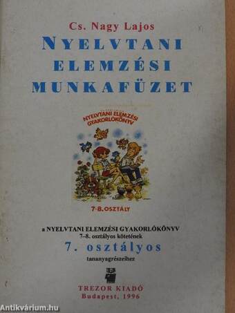 Nyelvtani elemzési munkafüzet 7-8.