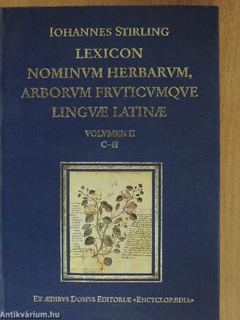 Lexicon Nominum Herbarum, Arborum Fruticumque Linguae Latinae II.
