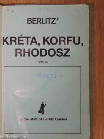 Kréta, Korfu, Rhodosz