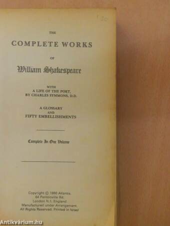 The complete works of William Shakespeare