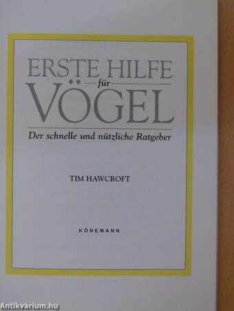 Erste Hilfe für Vögel