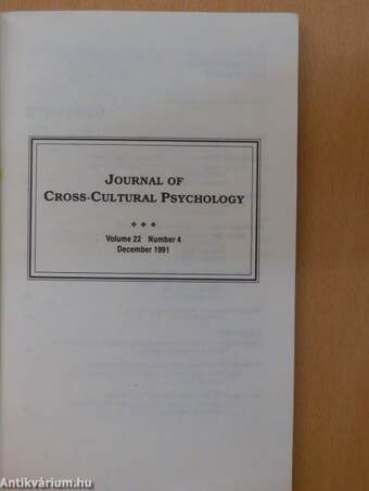 Journal of Cross-Cultural Psychology - December 1991