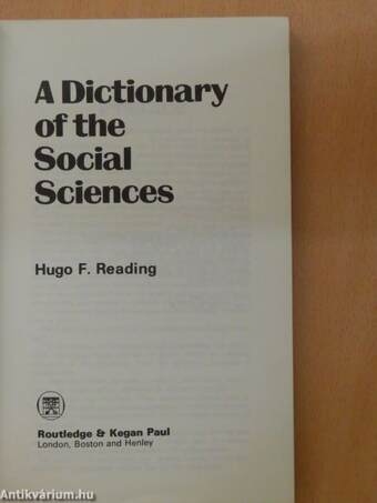 A Dictionary of the Social Sciences