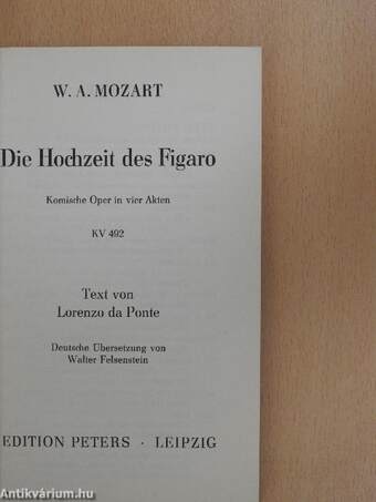 Die Hochzeit des Figaro/Le nozze di Figaro