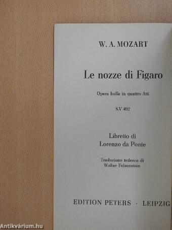 Die Hochzeit des Figaro/Le nozze di Figaro