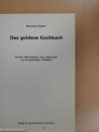 Das goldene Kochbuch