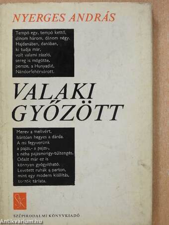 Valaki győzött (dedikált példány)