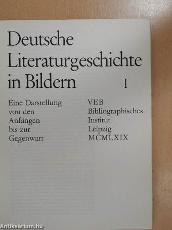 Deutsche Literaturgeschichte in Bildern I.