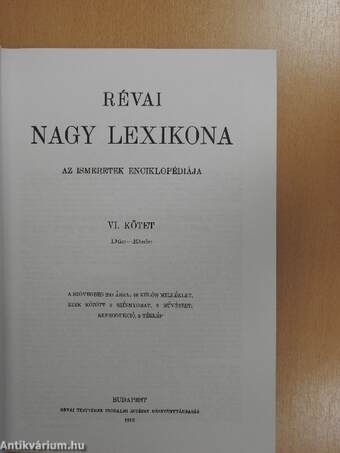 Révai nagy lexikona 6. (töredék)