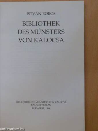 Bibliothek des Münsters von Kalocsa