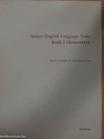 Nelson English Language Tests Book 1