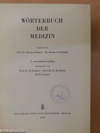 Wörterbuch der Medizin