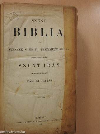 Szent Biblia (rossz állapotú)