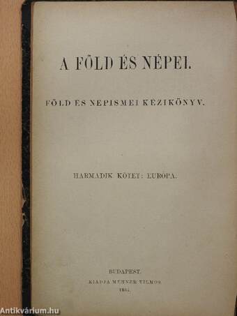 A Föld és népei III. (rossz állapotú)