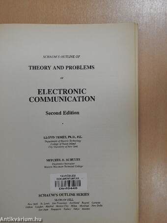 Schaum's Outline of Theory and Problems of Electronic Communication