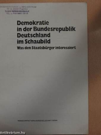 Demokratie in der Bundesrepublik Deutschland im Schaubild