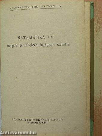 Matematika I.B