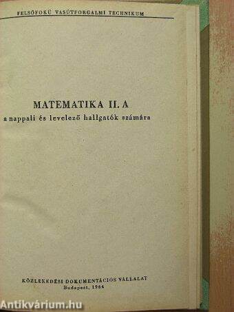 Matematika II. A