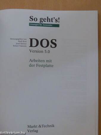 DOS Version 5.0 - Floppy-val