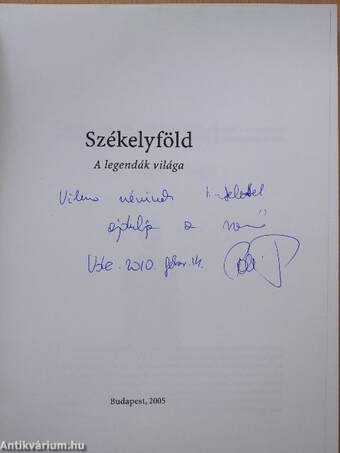 Székelyföld (dedikált példány)