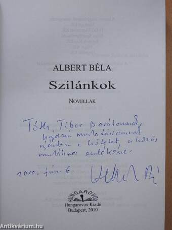 Szilánkok (dedikált példány)