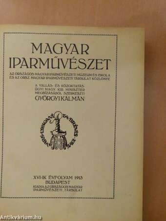 Magyar Iparművészet 1913. (nem teljes évfolyam)