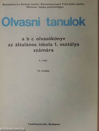 Olvasni tanulok 1.