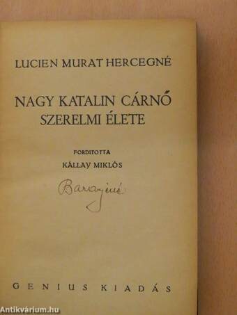 Nagy Katalin cárnő szerelmi élete