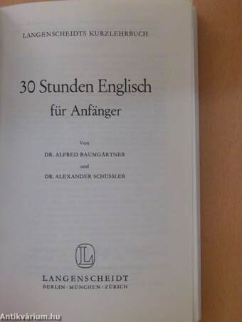 30 Stunden Englisch für Anfänger