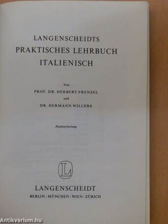 Langenscheidts Praktisches Lehrbuch Italienisch