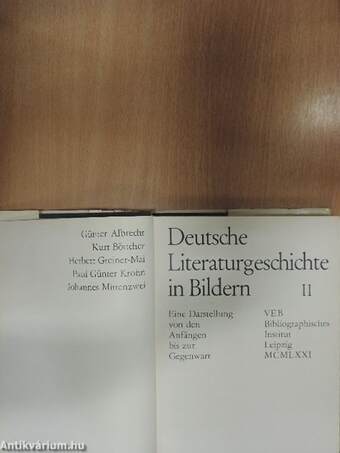 Deutsche Literaturgeschichte in Bildern II.