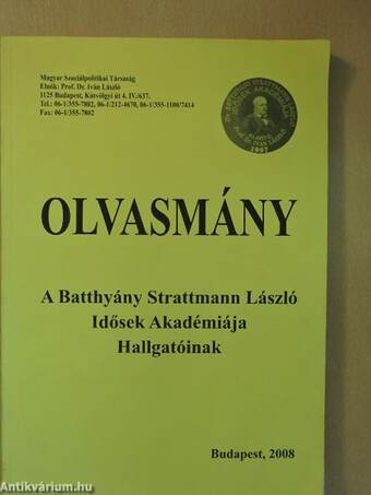 Olvasmány a Batthyány Strattmann László Idősek Akadémiája Hallgatóinak