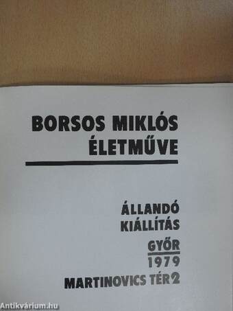 Borsos Miklós életműve