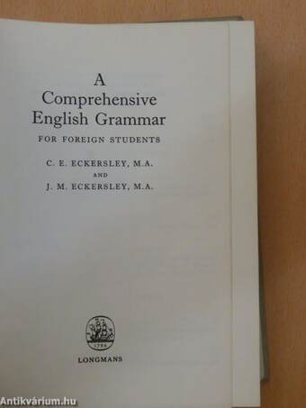 A Comprehensive English Grammar for foreign students