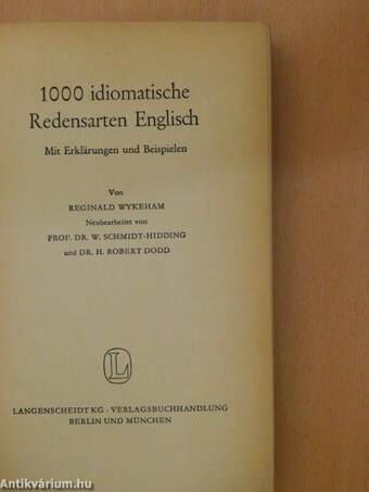 1000 idiomatische Redensarten Englisch