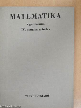 Matematika IV.