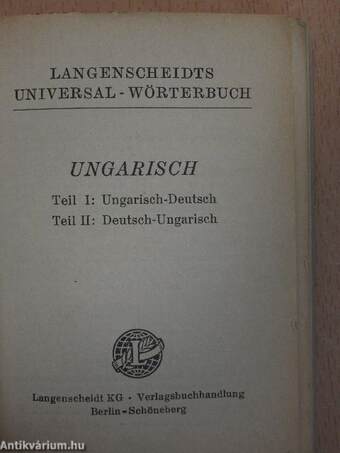 Langenscheidts Universal-Wörterbuch Ungarisch