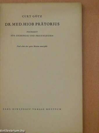 Dr. Med. Hiob Prätorius