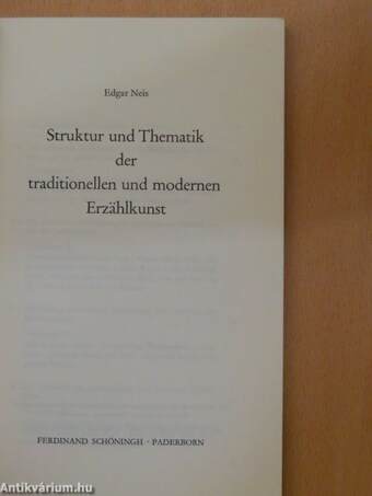 Struktur und Thematik der traditionellen und modernen Erzählkunst