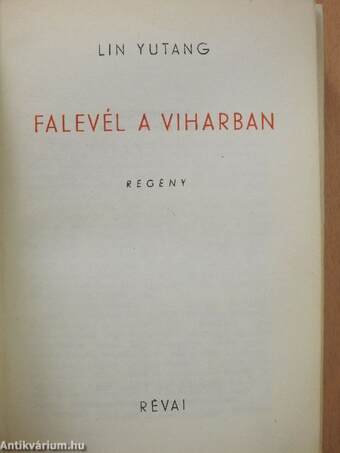 Falevél a viharban