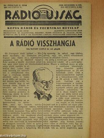 Rádió Ujság 1938. december 25-31.-ig