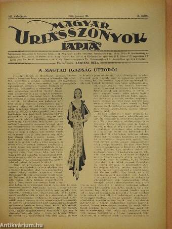 Magyar Uriasszonyok Lapja 1930. január 20.