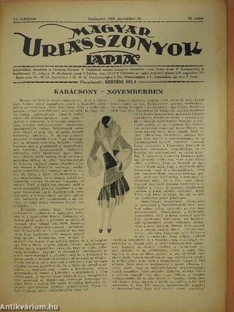 Magyar Uriasszonyok Lapja 1929. november 20.