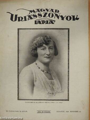 Magyar Uriasszonyok Lapja 1929. november 10.