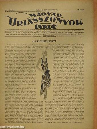 Magyar Uriasszonyok Lapja 1929. november 10.