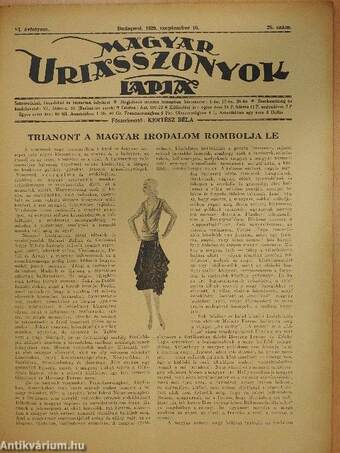 Magyar Uriasszonyok Lapja 1929. szeptember 10.