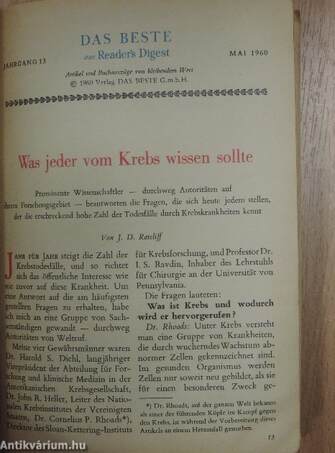 Das Beste aus Reader's Digest Mai 1960