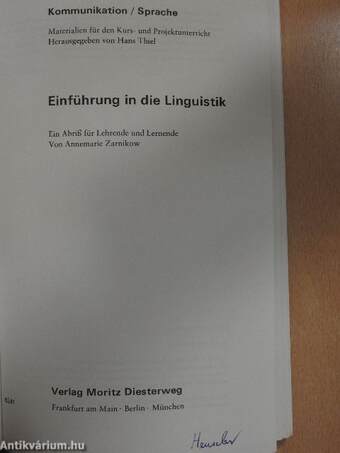 Einführung in die Linguistik